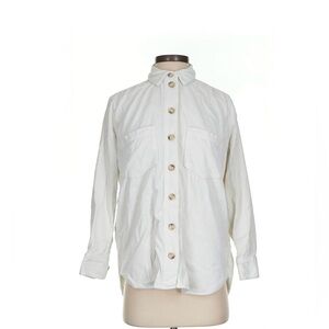 Madewell XS White Corduroy Shirt Jacket